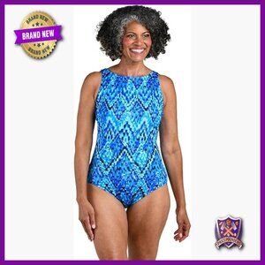 Size 10 High Neck One Piece Swimsuit with Adjustable Straps